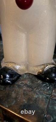 Vintage 1994 Authentic Murano Glass Venice Italy Hand Blown Filled WithGold Flecks
