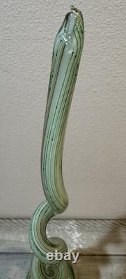 Vintage 21 Art Glass Murano Hand Blown Swirl Corkscrew Sculpture Glass Base