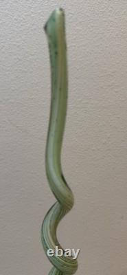 Vintage 21 Art Glass Murano Hand Blown Swirl Corkscrew Sculpture Glass Base