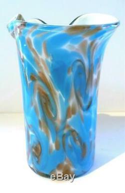 Vintage 50's Fratelli Toso Van Gogh Starry Night Murano Art Glass Vase Published