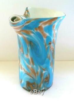 Vintage 50's Fratelli Toso Van Gogh Starry Night Murano Art Glass Vase Published