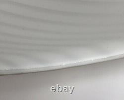 Vintage 60s-70s Vetri/ Maestri Murano White Swirl 16 Italian Glass Egg Lamp AL