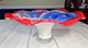 Vintage 60s Murano Hand Blown Glass Art Large Footed Centerpiece Bowl WOW PIECE