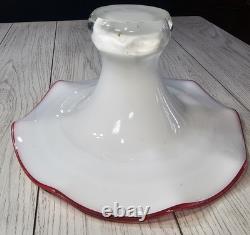 Vintage 60s Murano Hand Blown Glass Art Large Footed Centerpiece Bowl WOW PIECE