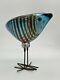 Vintage Alessandro Pianon Pulcini Bird Glass Sculpture 1962 Italy Murano Blue