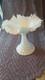 Vintage Alfredo Barbini Aventurine Pedestal Bowl Italy 1960s Hand Blown Murano