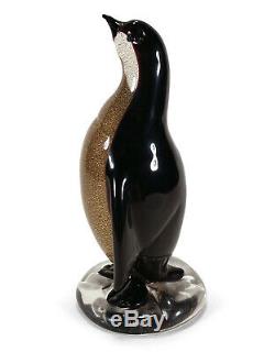 Vintage Alfredo Barbini Murano Italian Art Glass Penguin Sculpture Figurine