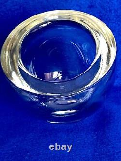 Vintage Alfredo Barbini Signed Murano Art Glass Vase / Bowl, Made in Italy, EUC