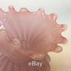 Vintage Archimedes Seguso Alabastro Vase Pink Ribbed Murano Vase LARGE perfect