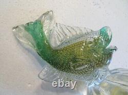 Vintage Art Glass Archimede Seguso Bullicante Murano Fish Made In Italy