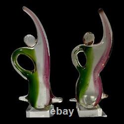 Vintage Art Glass Murano Style Figurines Artwork Abstract Hand Blown 11 Lot