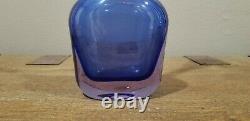 Vintage Blue Murano Glass Sommerso Bottle Vase by Seguso Vetri d'Arte
