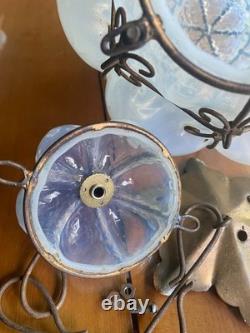 Vintage Caged Glass Lampshade #1 (of 2) beautiful hand blown Murano style