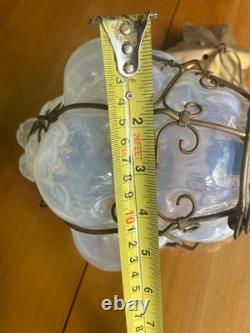 Vintage Caged Glass Lampshade #1 (of 2) beautiful hand blown Murano style