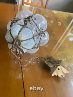 Vintage Caged Glass Lampshade #2 (of 2) beautiful hand blown Murano style