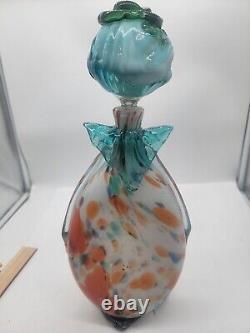 Vintage Collectible MURANO ART GLASS Hand Blown Clown Decanter/Bottle Italy
