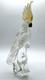 Vintage Formia Murano Glass Cockatoo Parrot Sculpture Gallery Art Italy