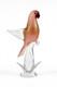 Vintage Formia Murano Pink Gold Art Glass Bird Sculpture Hand Blown Italy