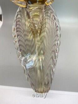 Vintage Formia Vetri Di MURANO Glass Bird of Paradise Brown with Gold & Label LTD