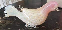 Vintage Fratelli Toso Murano Dove Hand Blown Art Glass Opalescent