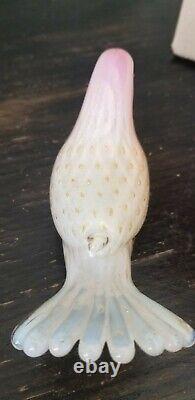 Vintage Fratelli Toso Murano Dove Hand Blown Art Glass Opalescent