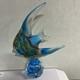 Vintage Gallo's Art Glass Angelfish Sculpture 13.5 Hand Blown Murano Style