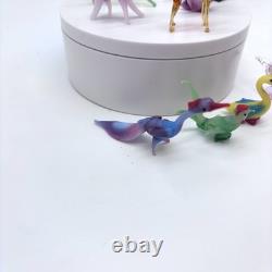 Vintage Hand Blown Art Glass Lot Of 10 Miniature Figurines Japan Murano Style