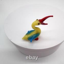Vintage Hand Blown Art Glass Lot Of 10 Miniature Figurines Japan Murano Style