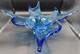 Vintage Hand Blown Cobalt Blue Murano Art Glass Centerpiece Bowl Octopus Squid