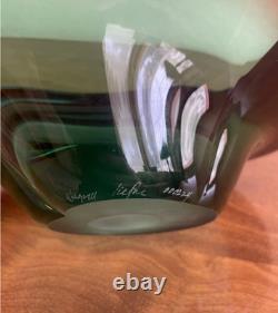 Vintage Hand Blown Glass Centerpiece Bowl Collectable MCM Murano
