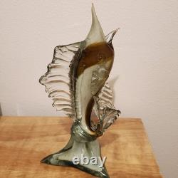 Vintage Hand Blown Glass Marlin In MURANO Fashion Excellent Quality & Condition