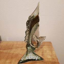 Vintage Hand Blown Glass Marlin In MURANO Fashion Excellent Quality & Condition