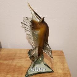 Vintage Hand Blown Glass Marlin In MURANO Fashion Excellent Quality & Condition