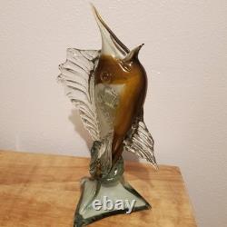 Vintage Hand Blown Glass Marlin In MURANO Fashion Excellent Quality & Condition