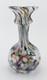 Vintage Hand Blown Italian Murano Millefiori Art Glass Vase 8.75 Tall