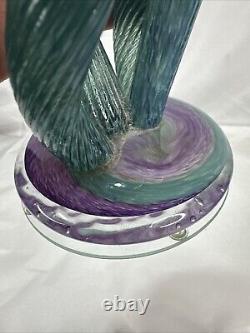 Vintage Hand Blown Italian Murano Zanfirico Art Glass Fish Sculpture Excellent