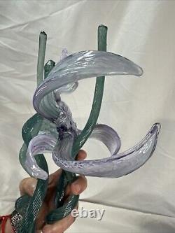 Vintage Hand Blown Italian Murano Zanfirico Art Glass Fish Sculpture Excellent