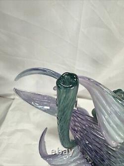 Vintage Hand Blown Italian Murano Zanfirico Art Glass Fish Sculpture Excellent