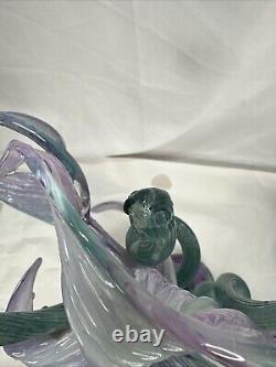 Vintage Hand Blown Italian Murano Zanfirico Art Glass Fish Sculpture Excellent