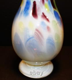 Vintage Hand Blown Mid Centery Modern Studio ART Glass Murano Pedestal Vase H