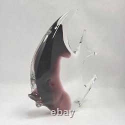 Vintage Hand Blown Murano Art Glass Angel Fish Signed S. Puccini