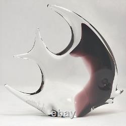 Vintage Hand Blown Murano Art Glass Angel Fish Signed S. Puccini