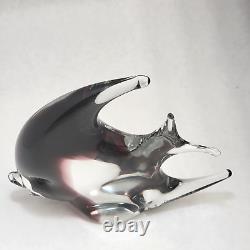 Vintage Hand Blown Murano Art Glass Angel Fish Signed S. Puccini