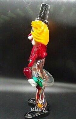 Vintage Hand Blown Murano Art Glass Clown Figurine 13