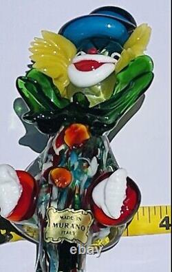 Vintage Hand Blown Murano Collector Glass Clown