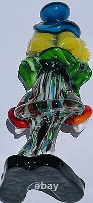 Vintage Hand Blown Murano Collector Glass Clown
