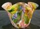 Vintage Hand Blown Murano Fratelli Tutti Fruitti Ribbon Bowl 3.18x5x5 Excel