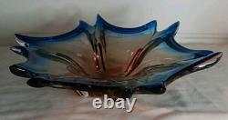 Vintage Hand Blown Murano Free Form Bowl Star Dish