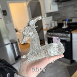Vintage Hand Blown Murano Glass Italian Goat/Bull/Deer Animal Figurine 6