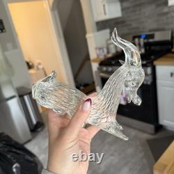 Vintage Hand Blown Murano Glass Italian Goat/Bull/Deer Animal Figurine 6